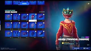 ALL HAVEN MASKS SHOWCASE 30 MASKS  Fortnite [upl. by Benco]