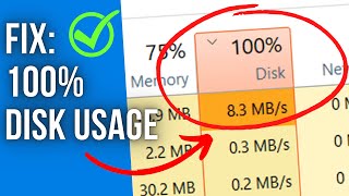 FIX 100 Disk Usage Windows 11 SOLVED 2023 [upl. by Siahc339]