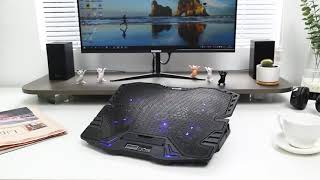 TopMate Cooling Pad 2400RPM Strong Wind Designed for Gamers and Office [upl. by Carmelina]