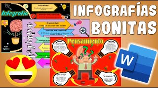 COMO HACER INFOGRAFIAS FÁCILES EN WORD 2024  🎁🎁IMÁGENES DE OBSEQUIO 🎁🎁 [upl. by Ellehcim]