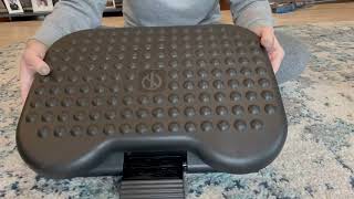 HUANUO Adjustable Under Desk Footrest Foot Rest for Under Desk at Work with Massage Review [upl. by Inaniel]