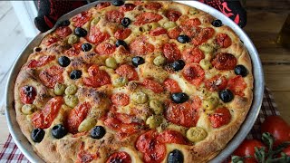 FOCACCIA BARESE la Focaccia di Puglia ricetta focaccia barese [upl. by Kadner]