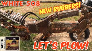 I got NEW RUBBERS so LET’S PLOW White 508 hydraulic hose replacement [upl. by Vincelette]