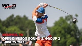 2023 World Long Drive Memphis  Open Division Round 2 Group 2 [upl. by Ansev]