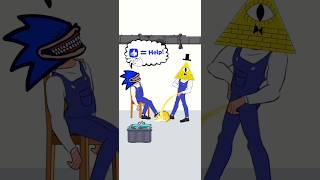 Bill Cipher disturb shin sonic Gravity Falls billcipher animationmeme [upl. by Kriste]