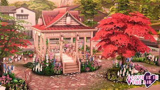 Sakura Wedding Park 👰🏻🤵🏻💍🌸 LoveIsInTheAirCollab  NO CC  The Sims 4 Speed Build [upl. by Lerud]