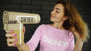 DIY Working Hair Dryer from Cardboard at Home [upl. by Eisned]