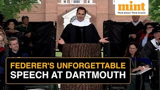 Roger Federer Stuns With Brilliant Speech At Dartmouth Graduation Ceremony  Some Snippets [upl. by Mairb]