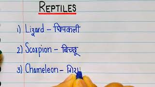 reptiles name 10reptiles name list reptiles name in english [upl. by Rolfston]