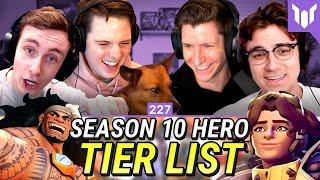 UPDATED SEASON 10 HERO TIER LIST ft Jake Jaws Custa Reinforce — Plat Chat Overwatch 227 [upl. by Aitnis]