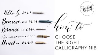 Choosing the Right Calligraphy Nibs  CROOKED CALLIGRAPHY [upl. by Teirtza]