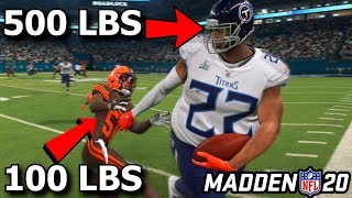 500 Pound Running Back vs 100 Pound Defenders in Madden 20 [upl. by Rosenblum]