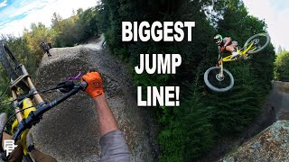 HITTING THE BIGGEST BIKE PARK JUMP LINE IN THE UK [upl. by Blalock]