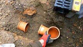 How To Connect an ACO CHANNEL To a 90 Degree 4inch Drainage  surface amp rain Water Pipe [upl. by Yerhpmuh]