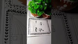 Warli painting for beginners shorts ytshorts shotsfeed [upl. by Alban318]