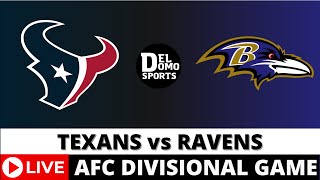 HOUSTON TEXANS VS BALTIMORE RAVENS LIVE  NFL Game Score JAN 20 2024  AFC Divisional Round [upl. by Ennahtebazile]