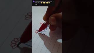 Comment your name and I will write like this ❤️ shortsfeed youtubeshorts No 17 [upl. by Einohtna]