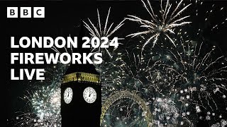 Happy New Year Live 🎆 London Fireworks 2024 🔴 BBC [upl. by Gerfen]