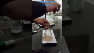 Argentometric Titration  Chloride ion determination chemistry chemistrypractical [upl. by Mahon]