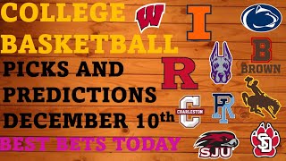 College Basketball Picks and Predictions December 10th Best Bets Today [upl. by Sabah]