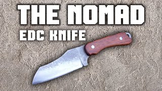 Making quotThe Nomadquot  Modern Sheepsfoot EDC Knife 🗡⚒ No Talking  Just Forging  Blacksmith ASMR [upl. by Eiramanitsirhc]