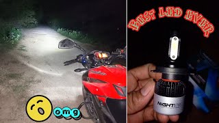 led car bike ns160 headlight change to nitghteye led best led headlight for bikes and car [upl. by Ahsikrats996]