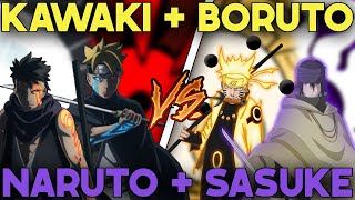 KAWAKI amp BORUTO VS NARUTO amp SASUKE Kamaki amp Borumaki vs Narumaki amp RaionRengoku  Shindo Life [upl. by Iorgo]