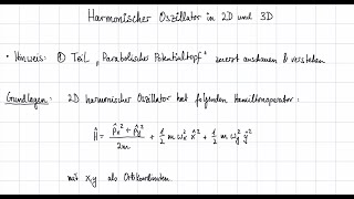 Quantenmechanischer Harmonischer Oszillator in 2D und 3D [upl. by Ramses]