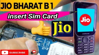 jio Bharat B1insert SIM card problem solution 100 [upl. by Landrum]