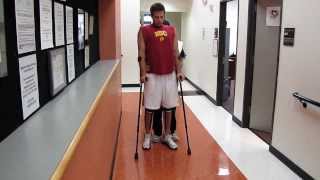 Paraplegic Walking in KFO Braces Garett Williamson [upl. by Hawken]