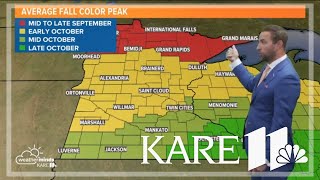 Check out the Fall Color Forecast for Minnesota on Monday Sept 23 [upl. by Neik]