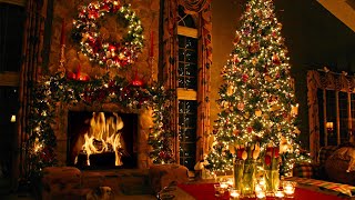 2 Hours of Classic Christmas Songs with Fireplace and Beautiful Christmas Background [upl. by Tasiana]