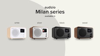 Audizio Milan DAB Radio with Battery White  Silver  Black  Wood [upl. by Abbub]