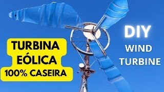 Energia eólica na sua casa 100 caseira com 2 geradores [upl. by Bever983]