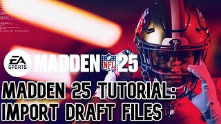 Tutorial How to import draft files into NFL Madden 25 on PS5 [upl. by Cyprian]