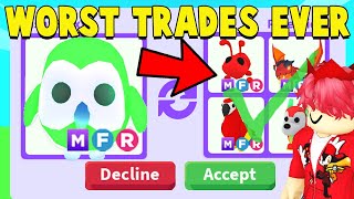 Accepting EVERY TRADE until I get TRADED RED Adopt Me [upl. by Dranreb338]