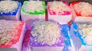 Soft Mute Chalk w Holi Powder amp Soap Flake Frosting 💖💚🩵🧡  ASMR  tiffanycrumbles4oneyear 🥳 [upl. by Briney]