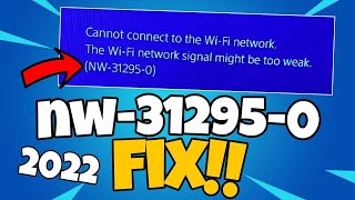 How To Fix PS4 Error Code NW312950  PS4 Cannot Connect To The WiFi Network Fix [upl. by Nylaret]