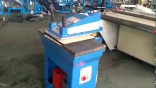 12T clicker Press swing arm cutting machine for plastic film [upl. by Ayaet]