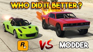 GTA 5 ROCKET VOLTIC VS MODDER ROCKET CAR ROCKSTAR GAMES VS MODDER [upl. by Mil]