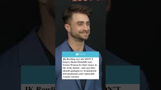 JK Rowling says she WONT FORGIVE Daniel Radcliffe and Emma Watson for their stance on trans debate [upl. by Clementius]