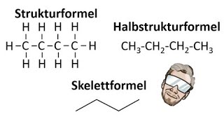 Strukturformel  Halbstrukturformel  Skelettformel  Chemie Endlich Verstehen [upl. by Kopans972]