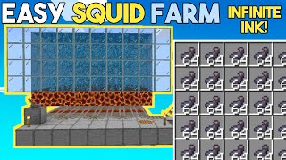 SUPER SIMPLE SQUID FARM Minecraft Bedrock 120  Black Dye Farm  Ink Farm  Easy [upl. by Richarda833]