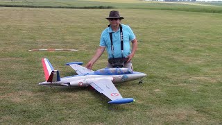 RBC kits Fouga Magister flying at the 2023 RFMC Wey EDF meeting [upl. by Holton]