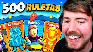 COMPRO 500 RULETAS de MrBEAST y consigo TODAS sus SKINS 🤑 [upl. by Aihsa206]