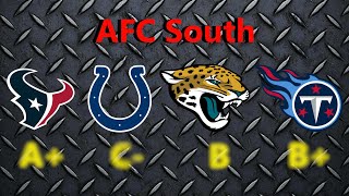 NFL Offseason Grades AFC South [upl. by Alemahs]