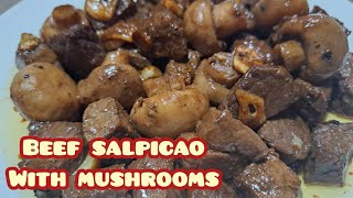 Beef Salpicao With Mushrooms  Jon amp Memeh beefsalpicao beef food cooking [upl. by Yenahs]