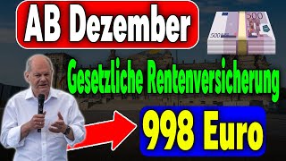 Dezember bringt 998 Euro mehr in der gesetzlichen Rentenversicherung [upl. by Veriee]