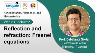 Lec 8 Reflection and refraction Fresnel equations [upl. by Haerr]