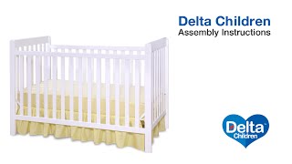 Delta Children Waves amp Bennington 3in1 Crib Assembly Video [upl. by Nawotna]